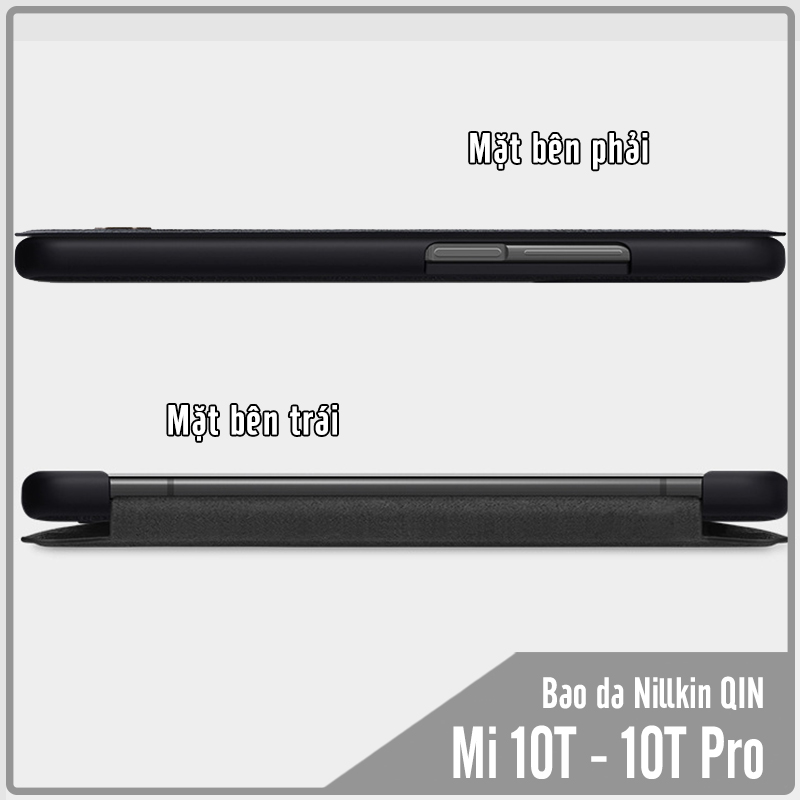 Bao da cho Xiaomi Mi 10T - Mi 10T Pro - Redmi K30S Nillkin Qin - Hàng Nhập Khẩu