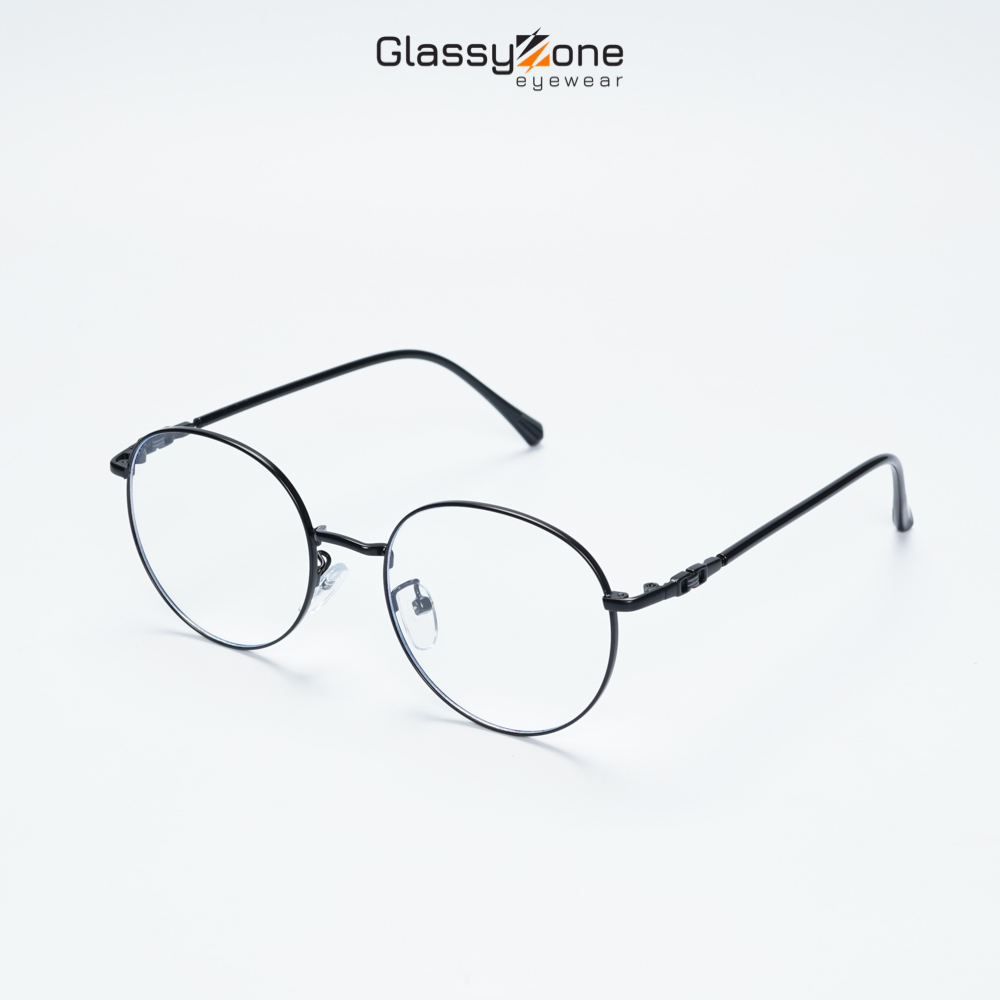 Gọng kính cận, Mắt kính giả cận kim loại Form Tròn Nữ thanh mảnh Hinata - GlassyZone
