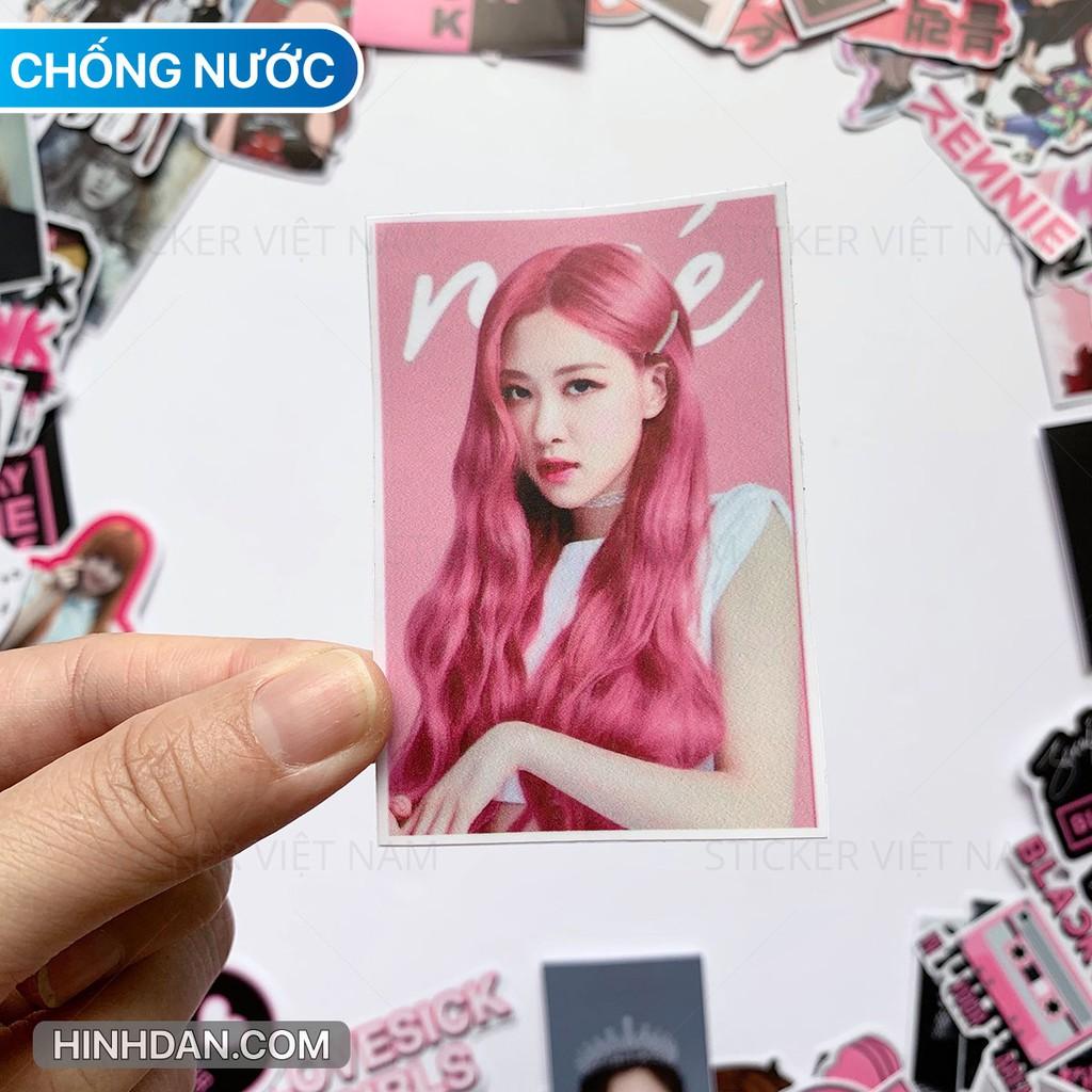 Sticker in hình BLACK PINK - Dán Trang Trí - Chất Liệu PVC Cán Màng Chất Lượng Cao Chống Nước, Chống Nắng, Không Bong Tróc Phai Màu