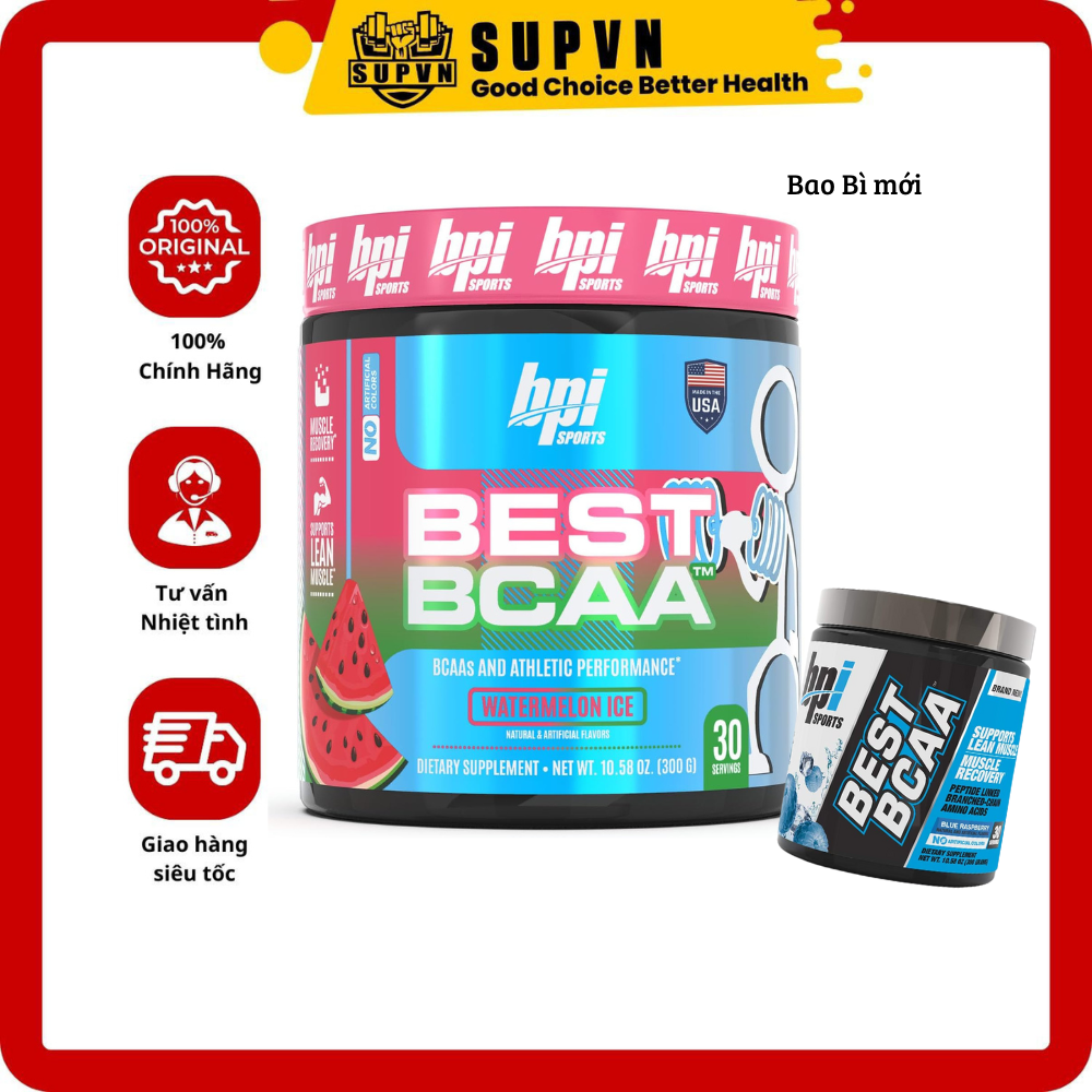 BEST BCAA 30 SERVING BPI - Hỗ trợ phục hồi cơ và giảm mỡ 30 lần dùng