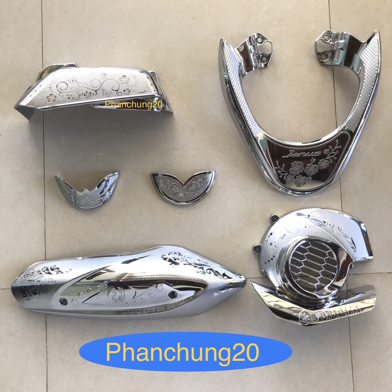COMBO ỐP PHỤ KIỆN TRANG TRÍ DÙNG CHO ĐỜI XE JANUS 2022 0223 2024 CROM