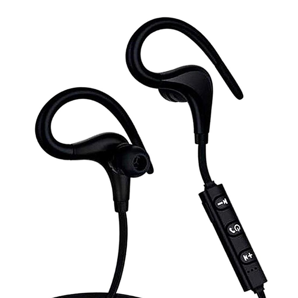 Bluetooth Earphones Sports Headset  with Noise Cancelling Black