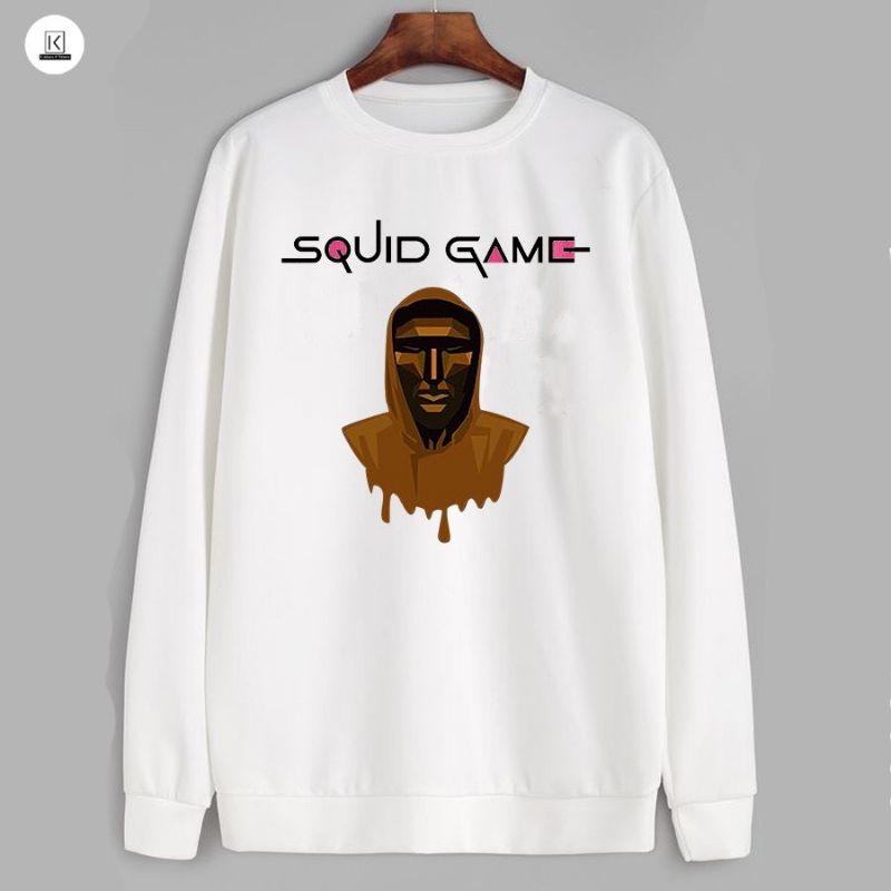 Áo sweater unisex hình Squid game6 có bigsize đến hơn 100kg vải nỉ bông dày mịn