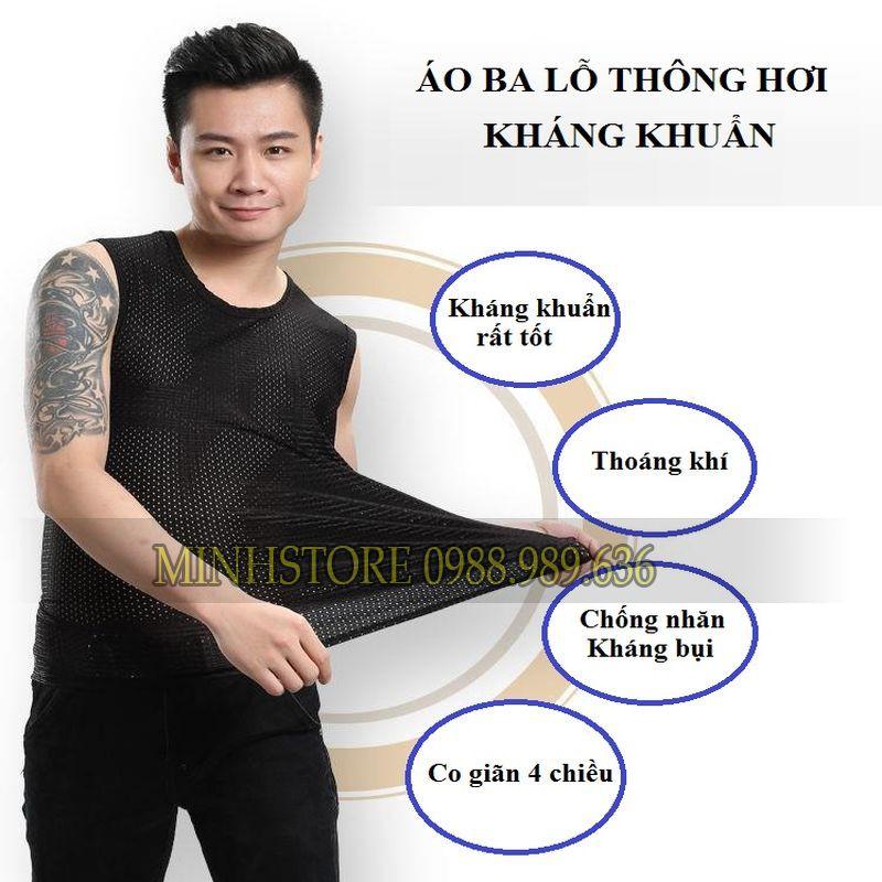 ÁO BA LỖ LƯỚI NAM THÔNG SÁT NÁCH HƠI CO DÃN 4 CHIỀU - CO VIDEO THẬT- MINHSTORE66