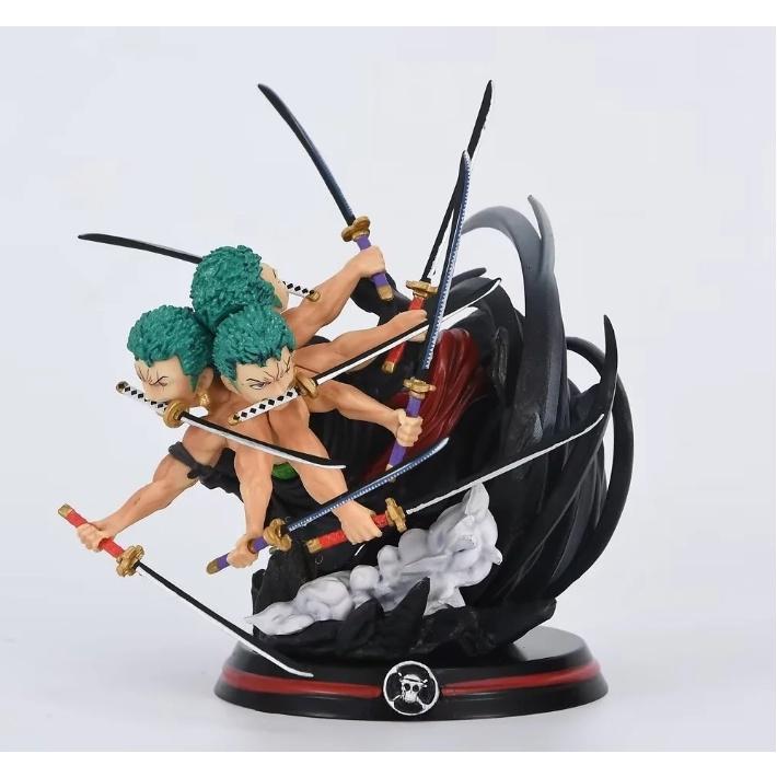 Mô hình zoro GK chibi 3 đầu 6 tay 14cm - vua hải tăc one piece