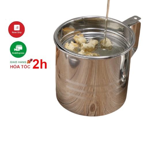 Bình Lọc Dầu Ăn Có Lưới Lọc Cặn bằng INOX 304