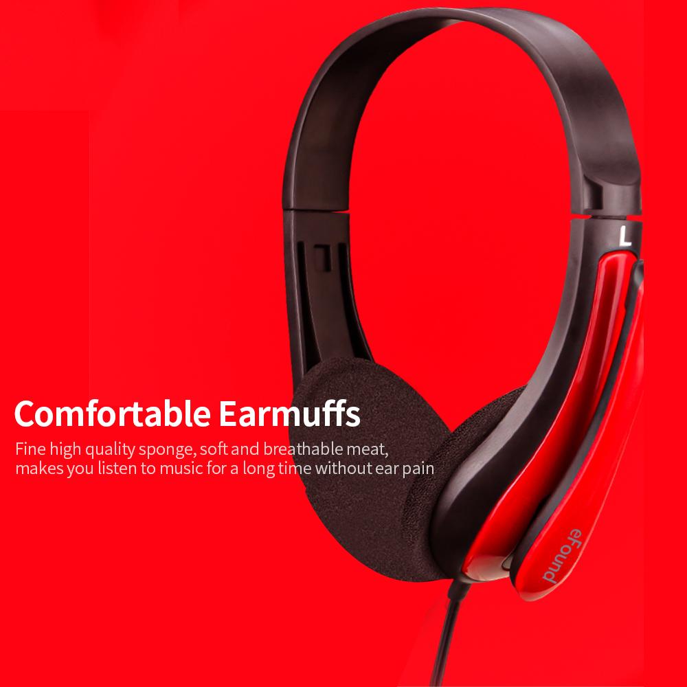 Tai nghe eFound E-601 âm thanh nổi 3,5 mm Trình điều khiển 40mm với micrô có thể điều chỉnh cho văn phòng