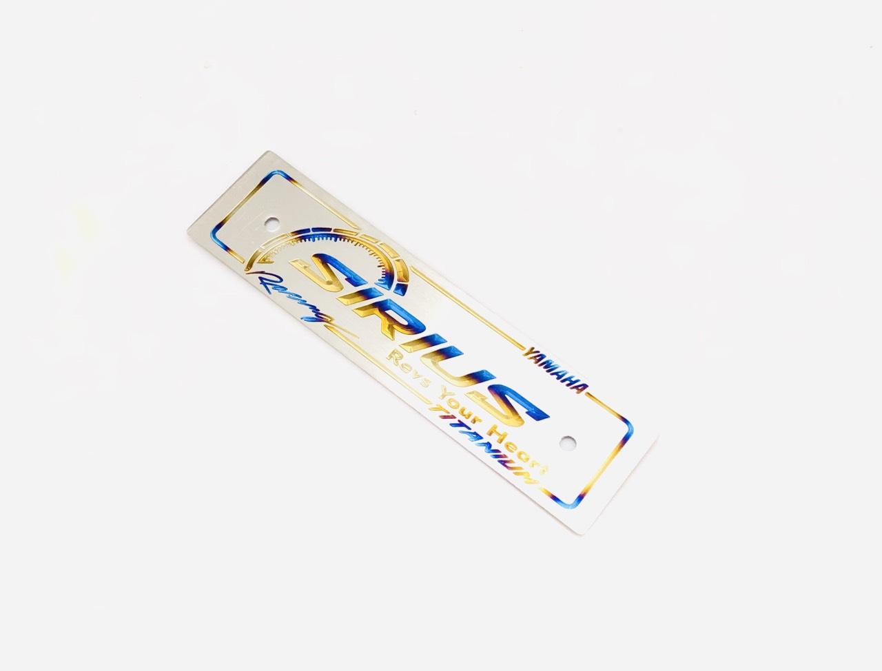 Bảng tên titan dành cho xe sirius yamaha