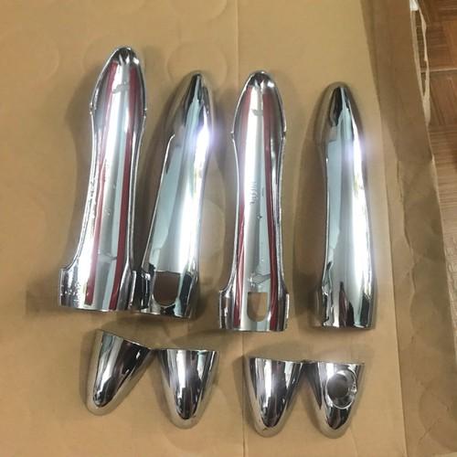 Bộ ốp tay nắm, Hõm cửa xe dành cho Kia Soluto mạ crom