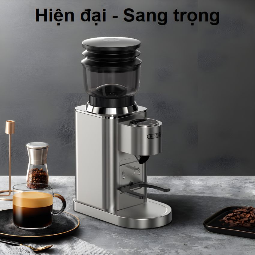Máy xay hạt cà phê Espresso chuyên nghiệp thương hiệu HiBREW G7 tích hợp 48 chế độ xay - Hàng Chính Hãng