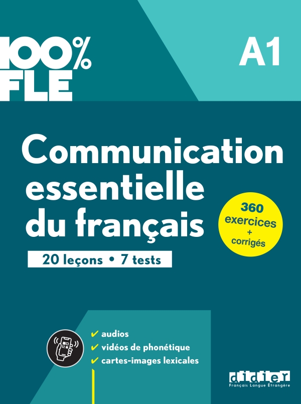 Sách học tiếng Pháp 100% FLE - COMMUNICATION ESSENTIELLE DU FRANCAIS A1 - LIVRE + DIDIERFLE.APP
