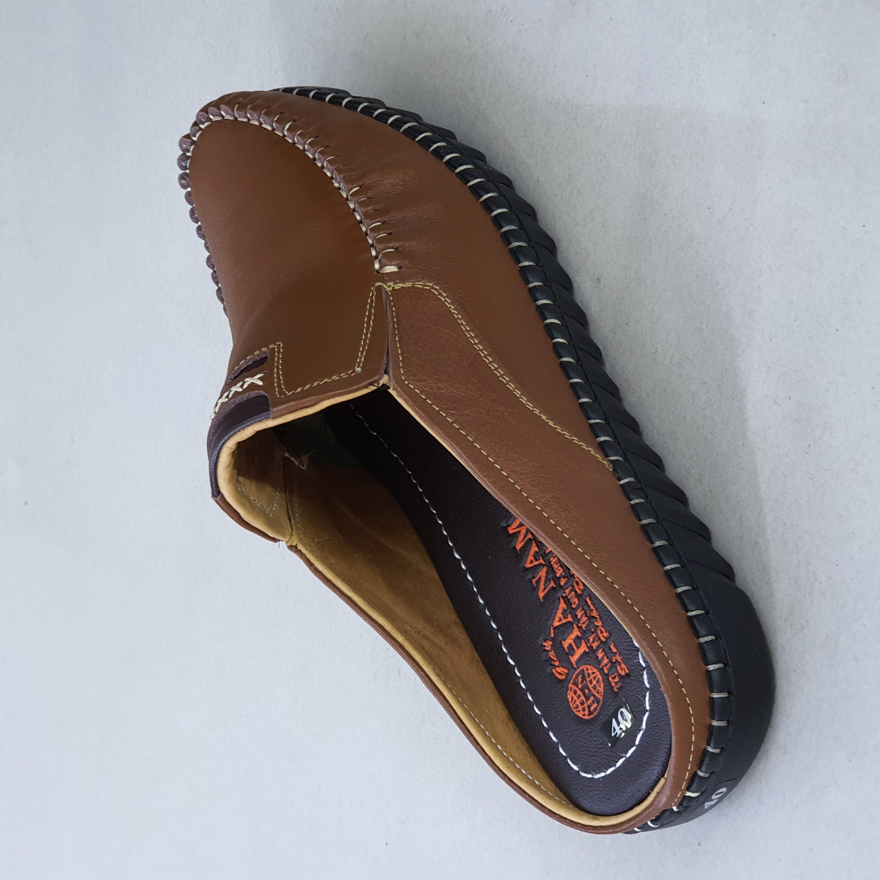 Dép bít mũi nam da bò thật HÀ NAM cao cấp GSB2045