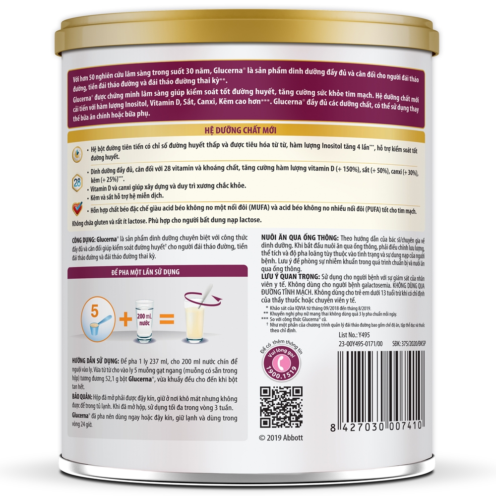 Sữa Bột  Abbott Glucerna Vani 400g