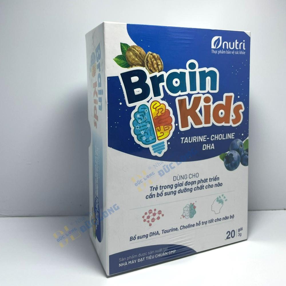 Brain kids nutri - Bổ sung DHA, Taurine, Choline hỗ trợ tốt cho não bộ – Hộp 20 gói x 3g