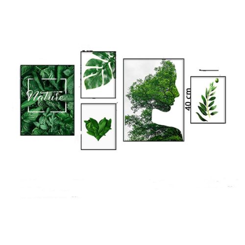 Bộ 5 Tranh Sắc Xanh Từ Thiên Nhiên
