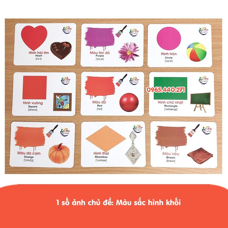 Bộ thẻ học thông minh, thẻ flashcard cho bé, thẻ hình con vật, chữ cái cho bé 1, 2, 3, 4, 5 tuổi với 450 thẻ, 20 chủ đề