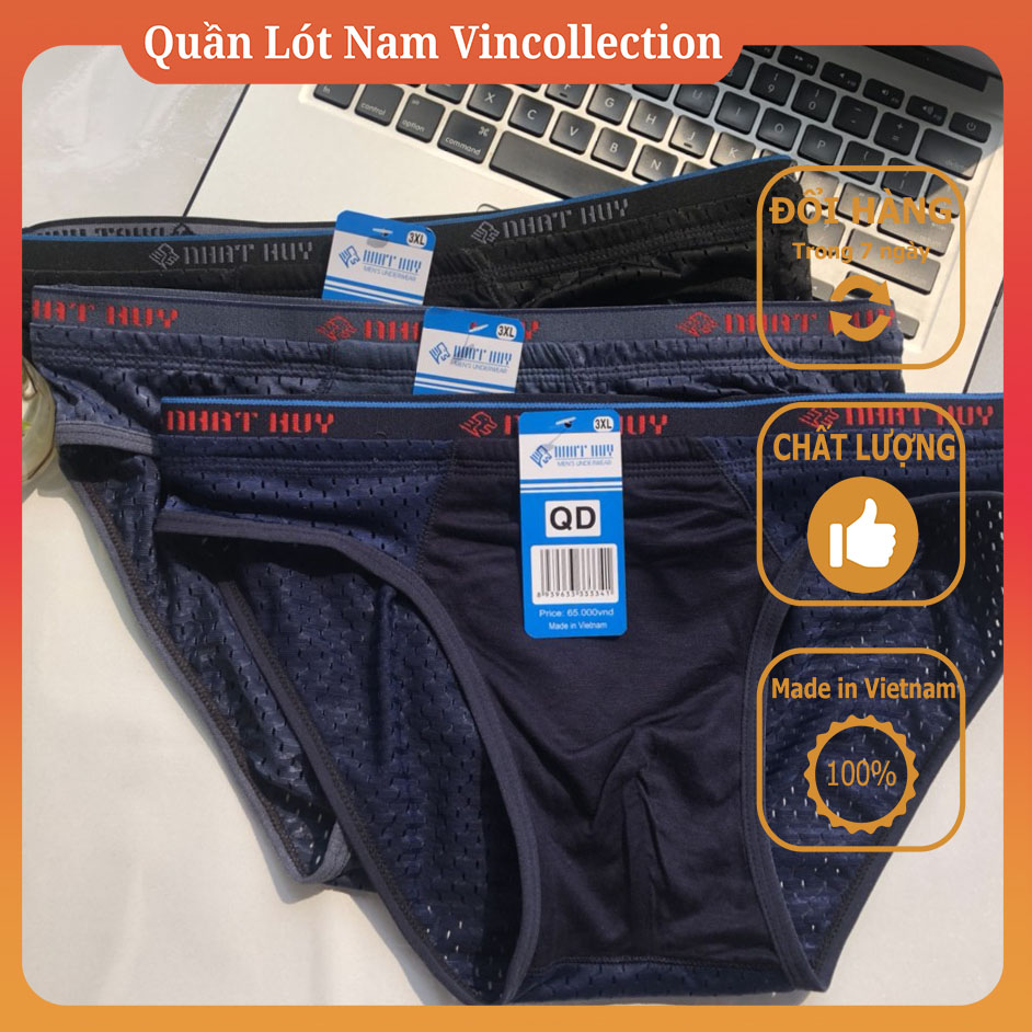 |Combo 5| Quần Lót Nam Chéo  Nhật Huy Vải Lưới Thông Hơi Li Ti Lỗ Nhỏ Cao Cấp Quan lót Của Nam Quần xi líp nam lọt khe to- nhỏ thun lạnh sexy cao cấp - Quần Lót Nam Nhật Huy