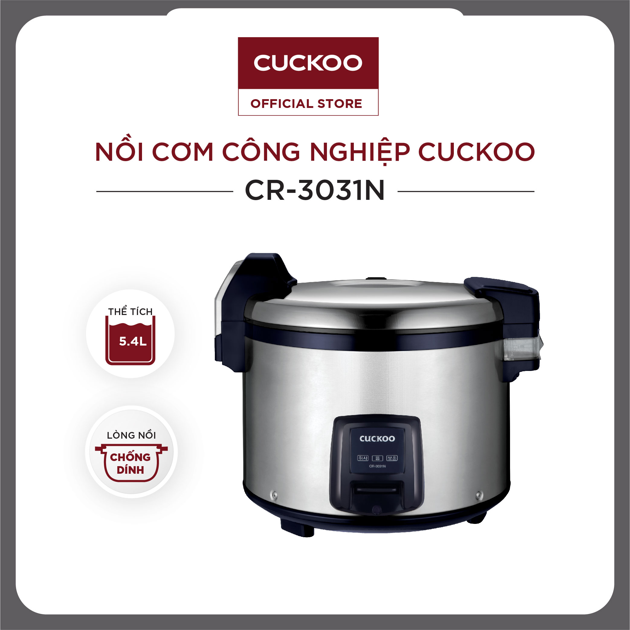 Nồi cơm công nghiệp Cuckoo CR-3031N - HÀNG CHÍNH HÃNG