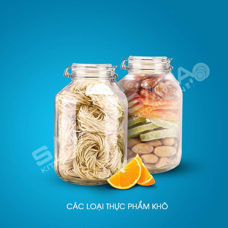 Hũ thủy tinh nắp cài kín hơi Fido - Bormioli Rocco 149270M02321991 (5000ml)