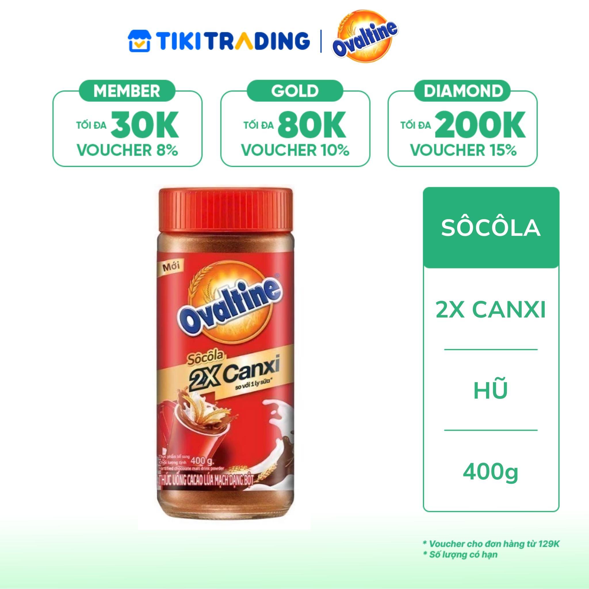 Bột Thức Uống Cacao Lúa Mạch Ovaltine Vị Sô Cô La 400G