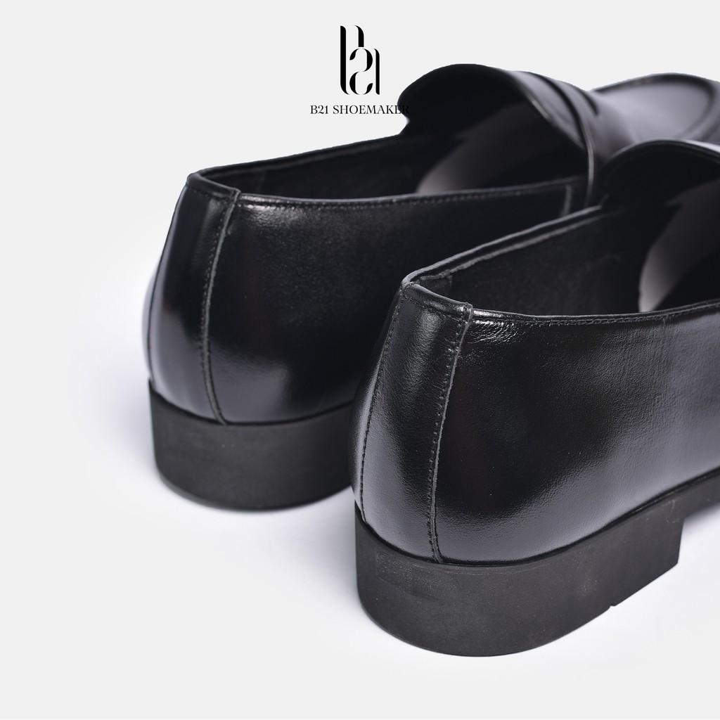 Giày Lười Nam Da Bò Công Sở Đế Cao Su Tăng Chiều Cao Phong Cách Lịch Lãm Full Box - B21 Shoemaker