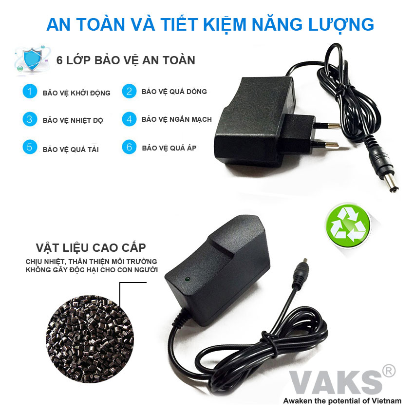 Adapter nguồn WX-0610 chuyển điện từ 110V-220VAC sang 6VDC 1A - Jack cắm chuẩn 5525 - Đủ công suất