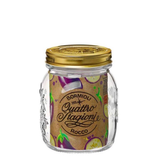 Hũ thủy tinh nắp thiếc Bormioli Rocco Quattro 500ml  700ml  Đựng gia vị, thực phẩm khô  Hàng Italy – Code 349760- 700ml