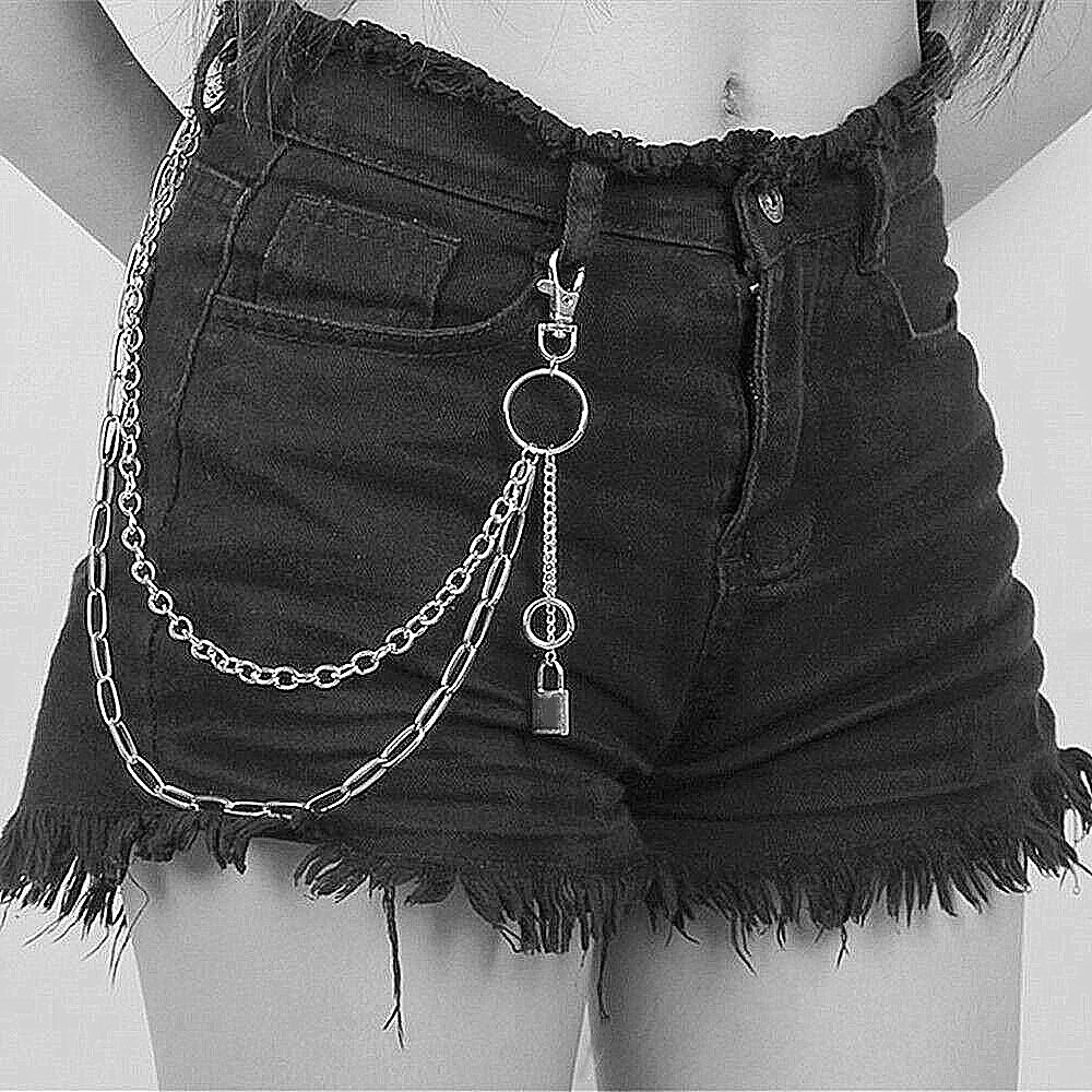 Xích đeo quần jeans cá tính Âu Mỹ hip hop mẫu ổ khoá độc lạ
