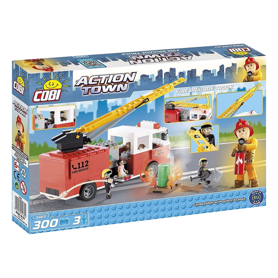 Đồ chơi lắp ráp xe cứu hỏa cao tầng Cobi 1465