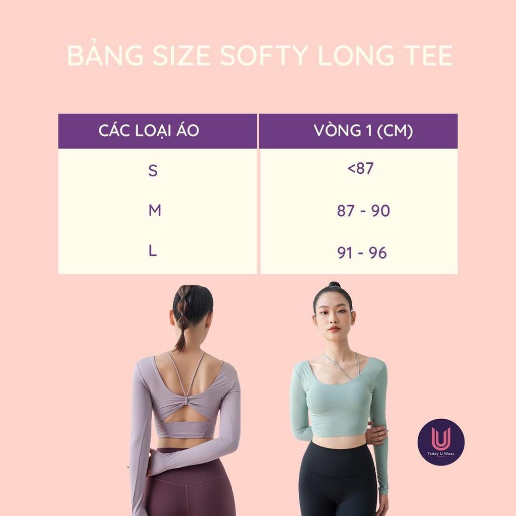 Áo Tập Thể Thao Softy Long Tee (dây bắt chèo vai và sau lưng, tay dài, chất liệu cao cấp, mềm mịn.)