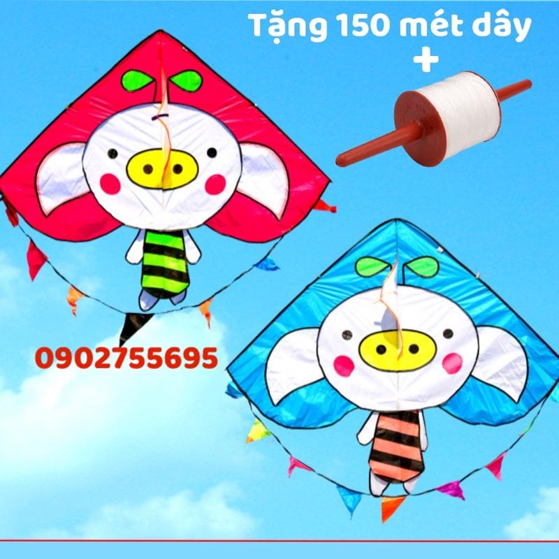 DIỀU HEO CUTE - TẶNG tay cầm thả diều dài 150 mét + Túi vải đựng (shop diều giá rẻ - đẹp - độc lạ)