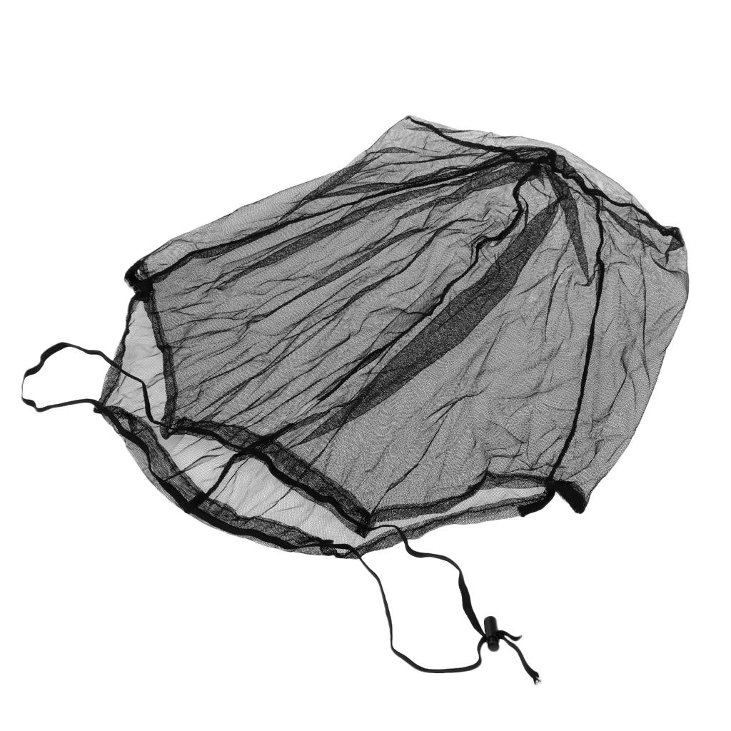 Anti Prevent Mosquito Bee Bug Insect Head Net Mesh Mask Hat Face Cover Black