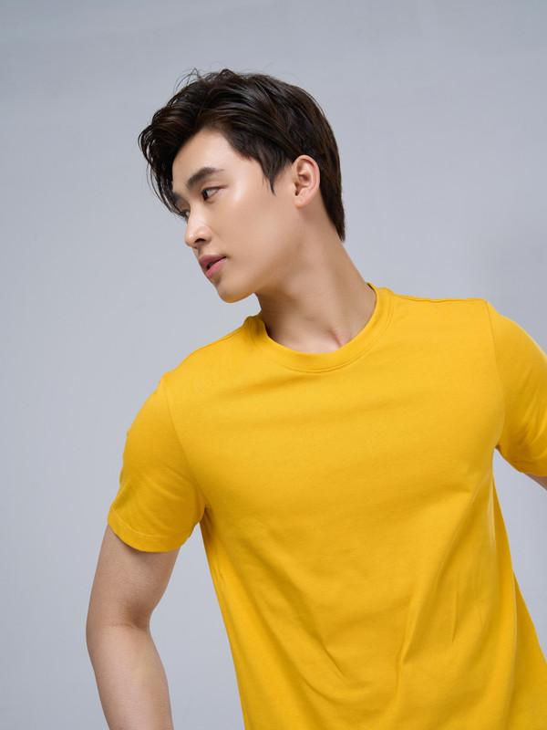Áo thun trơn basic nam YODY cổ tròn cotton thoáng mát TSM5231