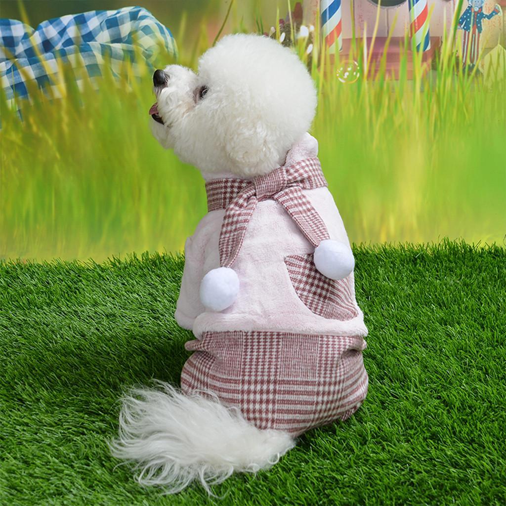 Dog coat dog hoodie clothes winter coat cotton dog clothes-pink, S