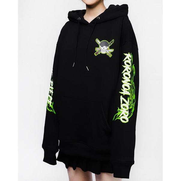 Áo hoodie anime Wrightz Zoro Roronoa One Piece đảo hải tặc unisex oversize street wear