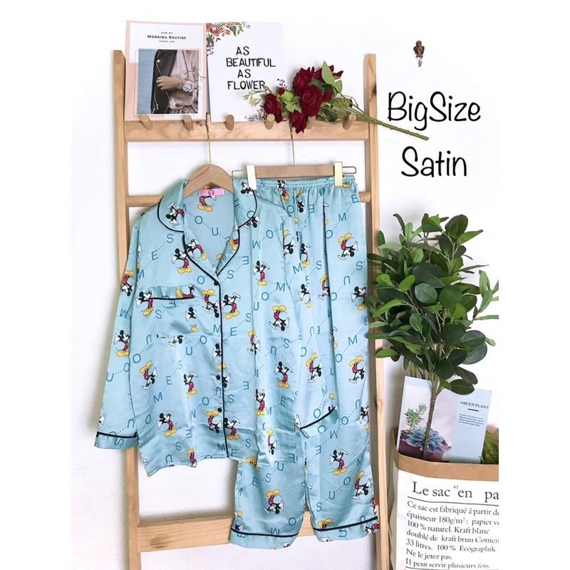 ( BigSize 60-70kg) Đồ Bộ Pijama Satin _ Tay Dài Quần Dài ( P2 )