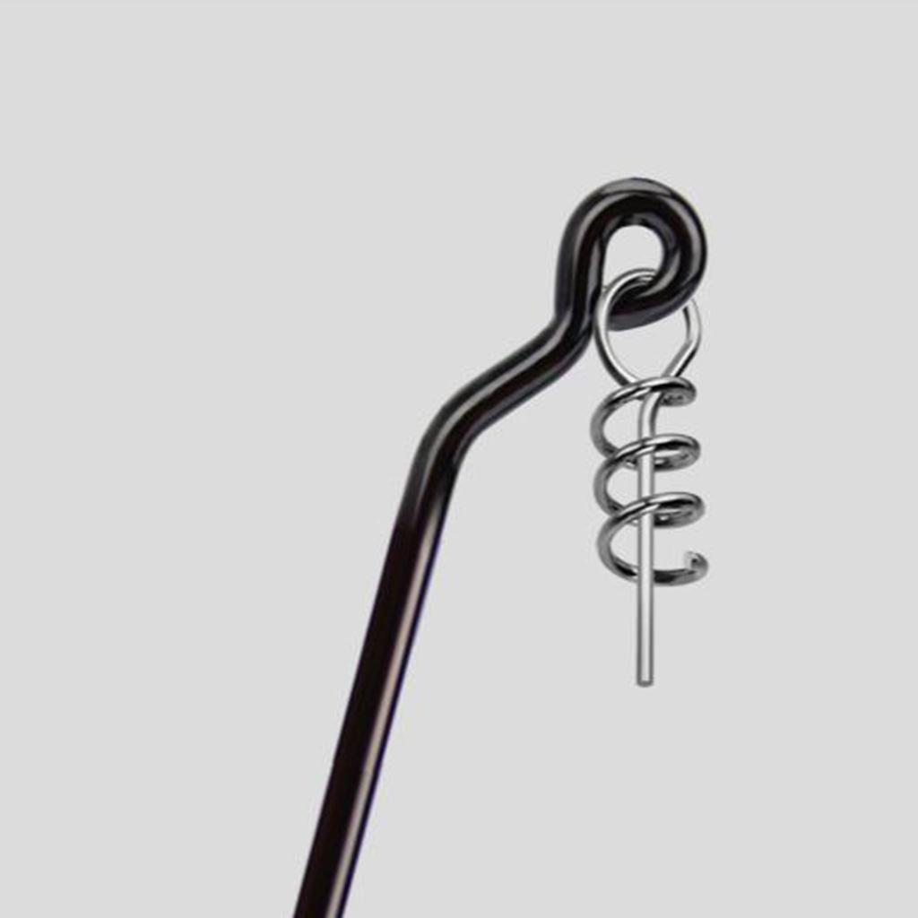 50Pcs Worm Hooks with Box Black Nickel High Carbon Steel Bait Jig Hooks Set
