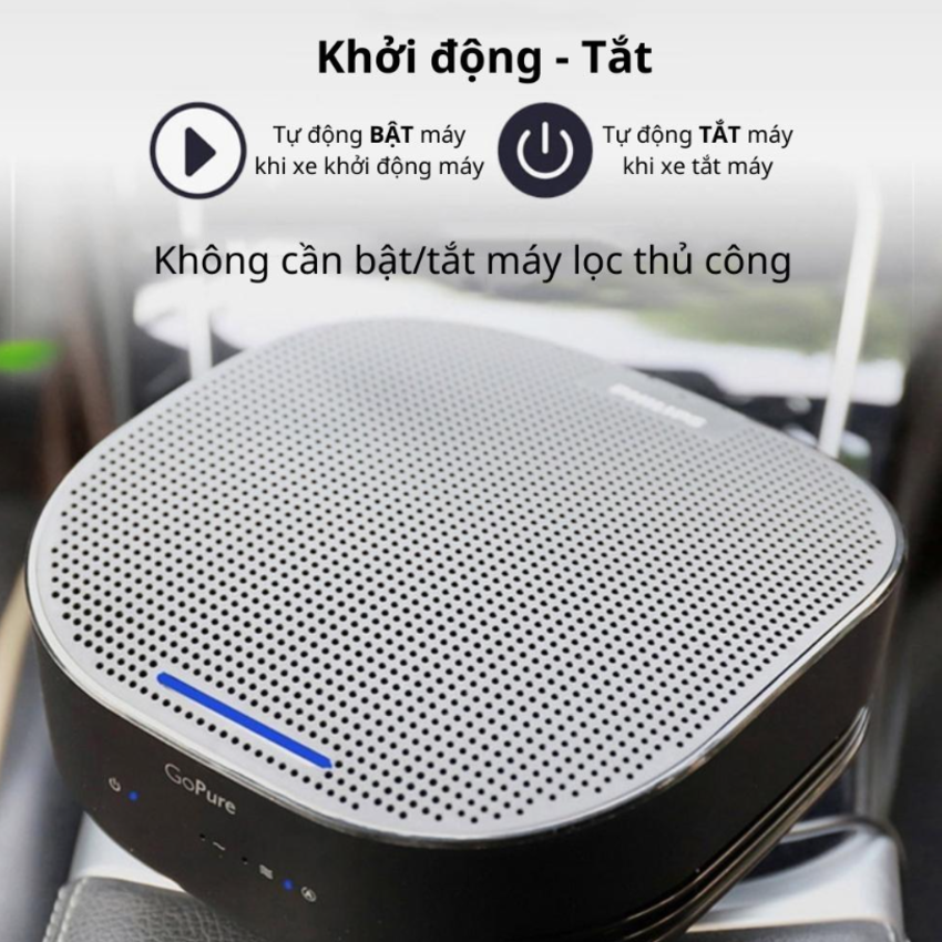 Máy khử mùi, lọc không khí trên xe ô tô thương hiệu Philips GP5301 - Hàng chính hãng