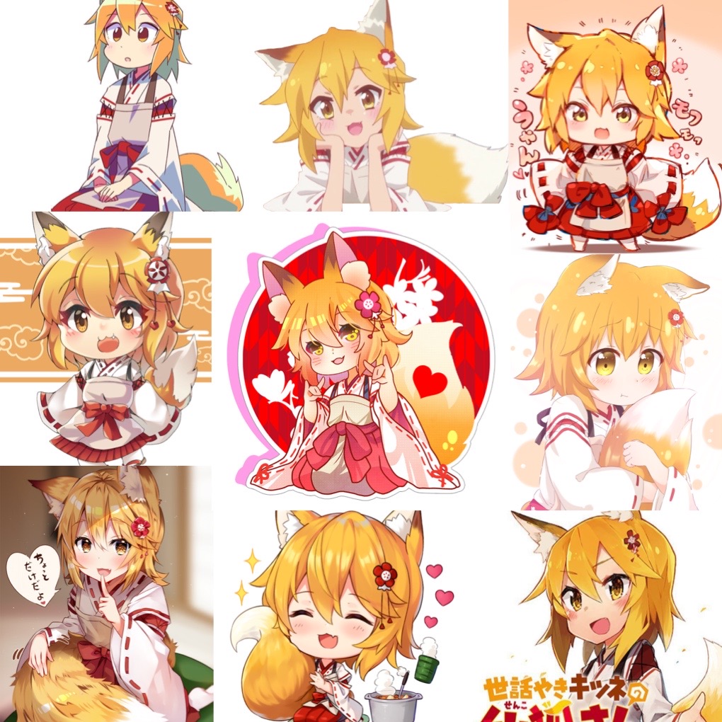 Ảnh Sticker Senko-san 30-60 cái ép lụa khác nhau/ hình dán senko-san