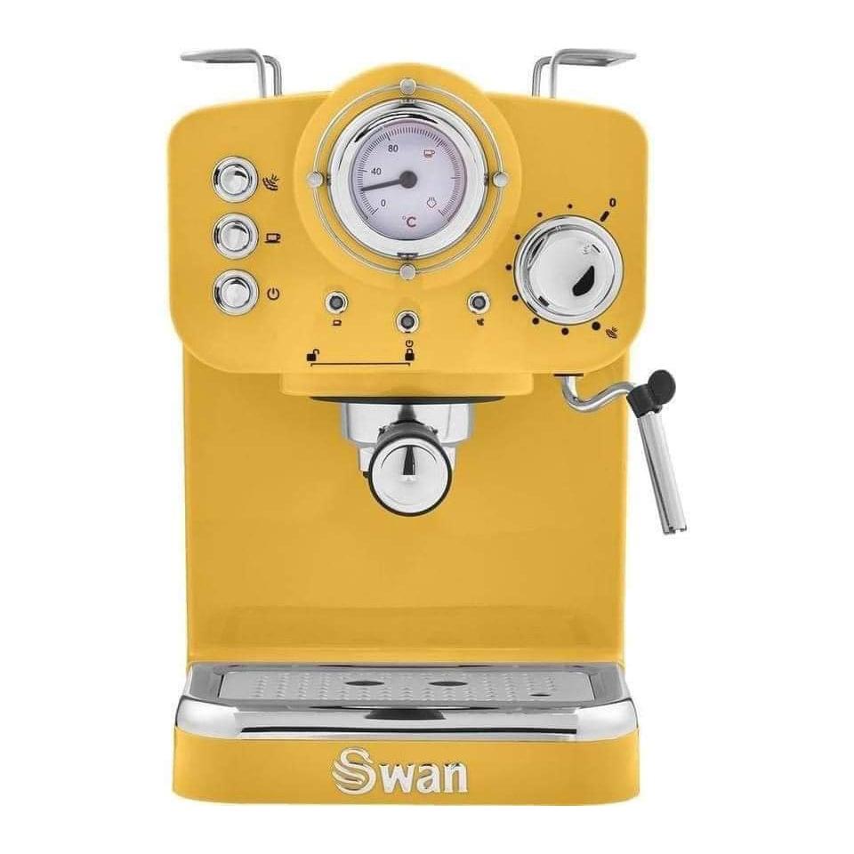 Máy Pha Cà Phê Swan Retro Espresso, Máy Pha Cafe, Espresso, Cappucino, Áp Suất 15Bar, Dung Tích 1.2L, Nhập Khẩu, Hàng Chính Hãng