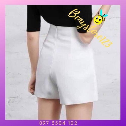 Quần Short Cạp Cao Tôn Dáng Sooc Dáng A Cao Cấp