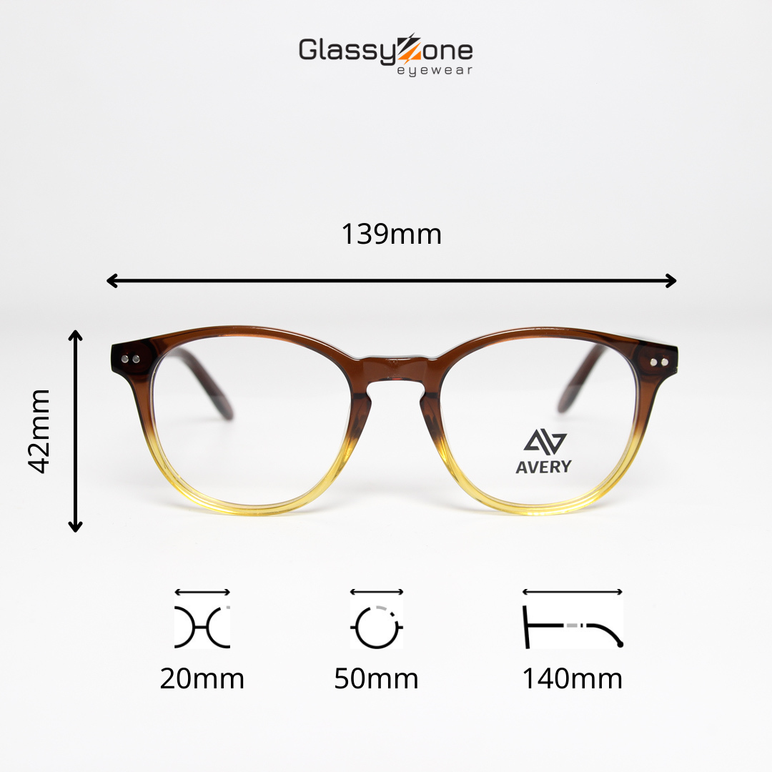 Gọng kính cận, Mắt kính giả cận Acetate Form vuông Nam Nữ Avery 21011 - GlassyZone