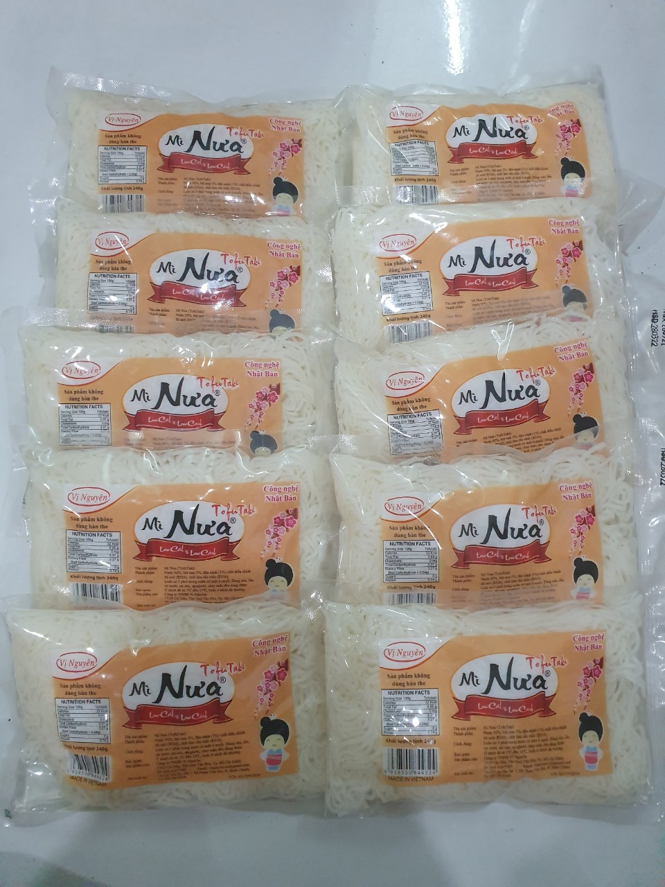 Combo 5 Gói Phở Nưa 5 Gói Mì Nưa Vị Nguyên 240Gram