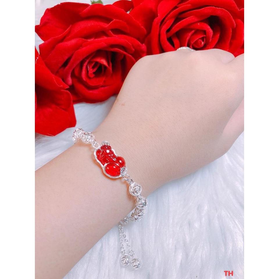 LẮC TAY NỮ BẠC TA MẶT NGHÊ THÂN KIM TIỀN