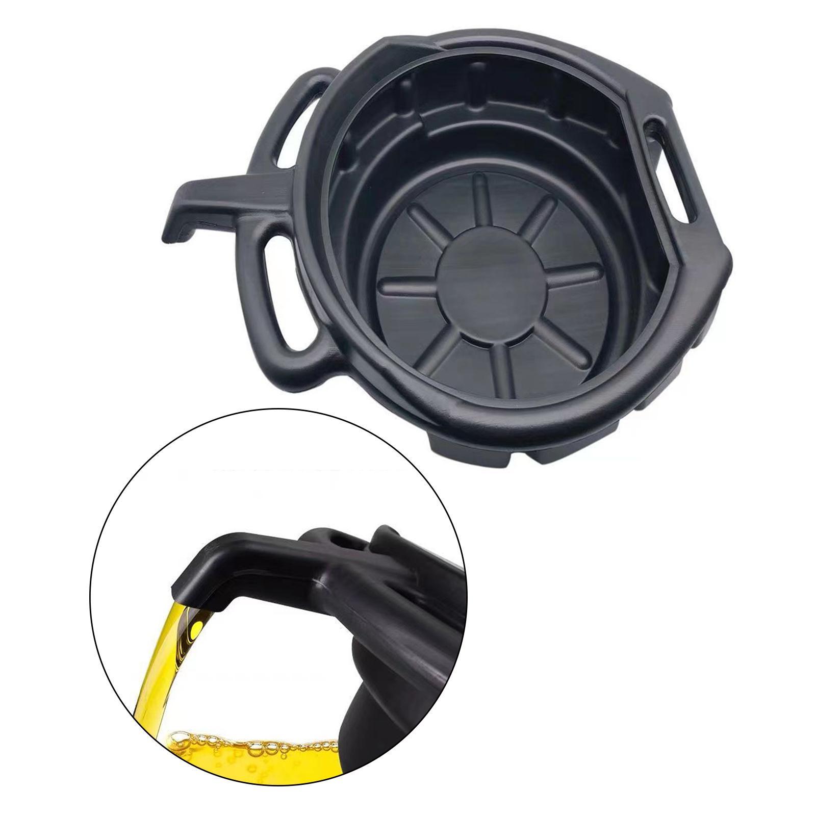 Oil Fuel Coolant Can Tray PP Portable Leak 10L Easy to Use Gearbox Car Accesories Drain Pan for Car Fuel Fluid Workshop Truck