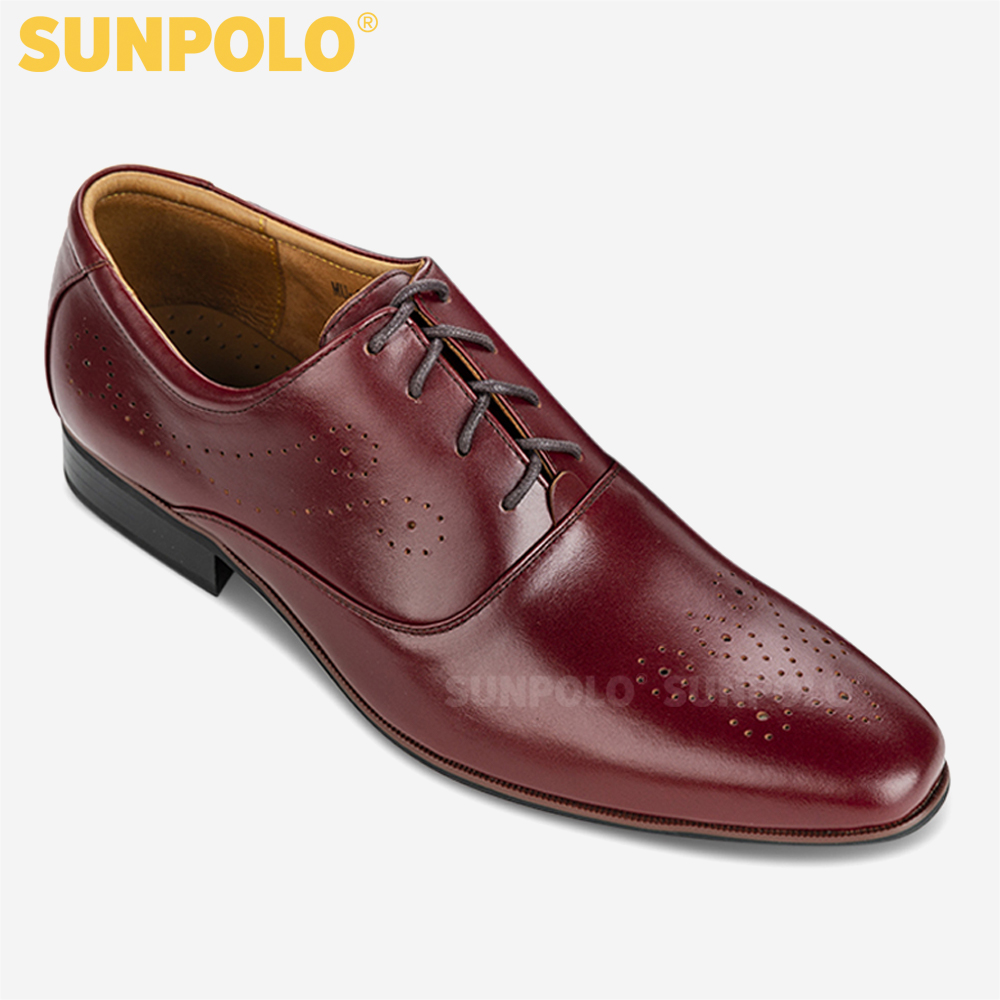 Giày Tây Nam Da Bò Sunpolo Sumu0038 - Đỏ - 43