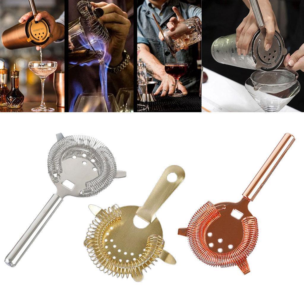 Cocktail Strainer Stainless Steel Strainer Bartenders Bar silvery