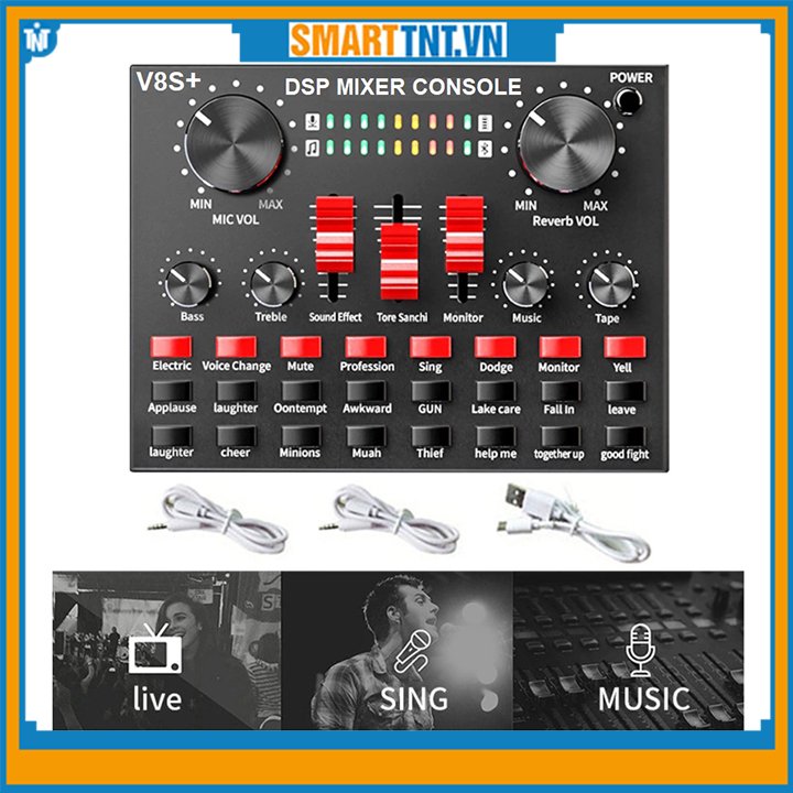 Sound card âm thanh V8S+ nâng cấp sử dụng với mọi thiết bị