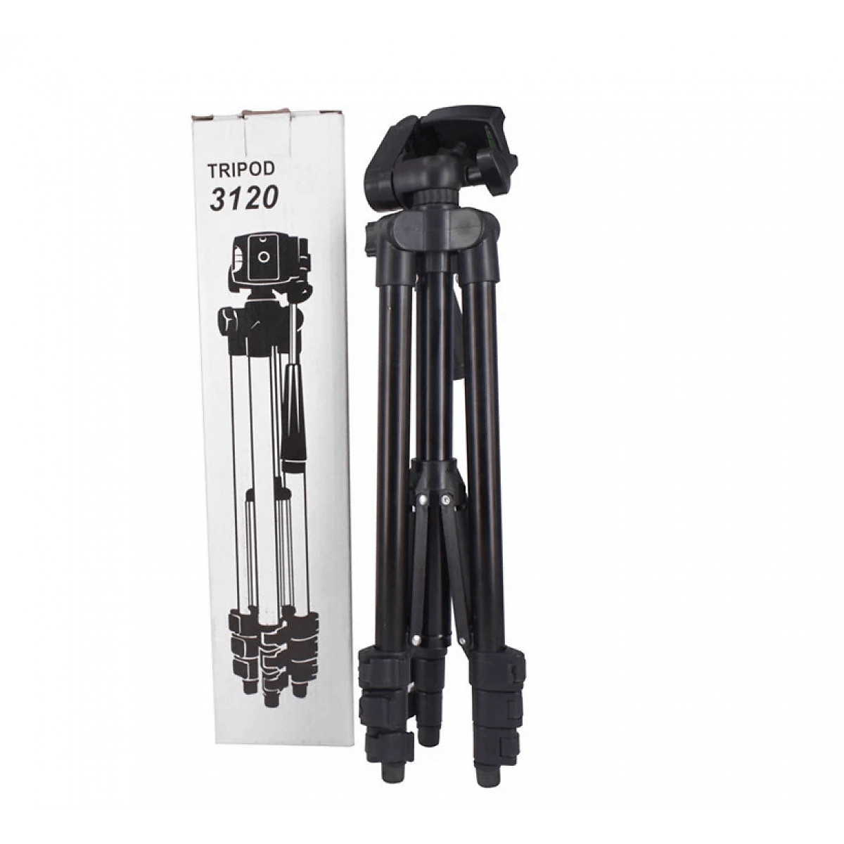 Giá đỡ điện thoại 3 chân Tripod 3120 có thể gấp gọn kèm kẹp điện thoại tặng cáp sạc iphone - hàng nhập khẩu