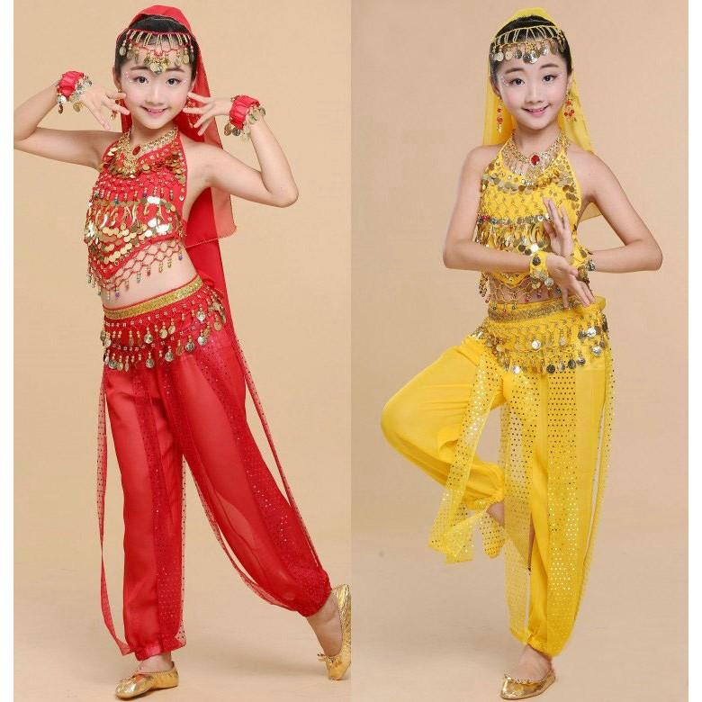 Trang phục múa Ấn Độ trẻ em (Quần dây - Áo Yếm)